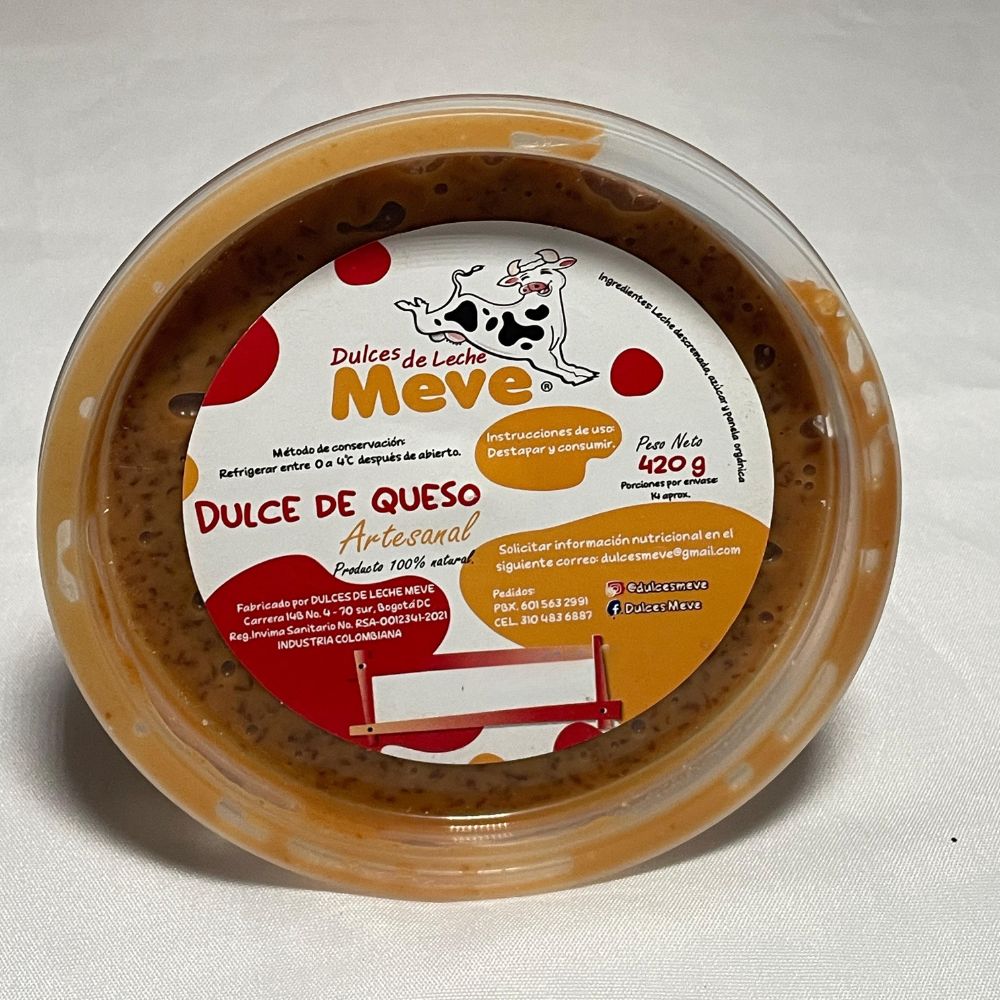 Meve Dulce de Leche con queso Artesanal 420g (Arequipe con queso)