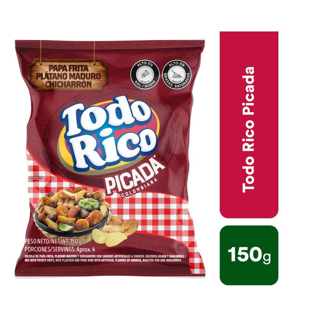 TODO RICO PASABOCAS MEZCLA PICADA (150  gr)