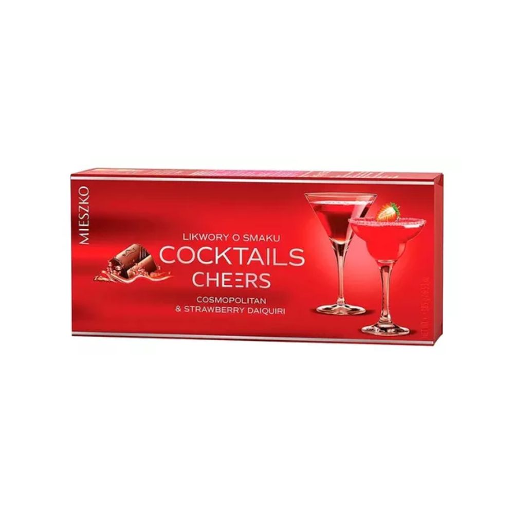 Mieszko Chocolate Cocktails Cheers Cosmopolitan and Strawberry Daiquiri 180gr 