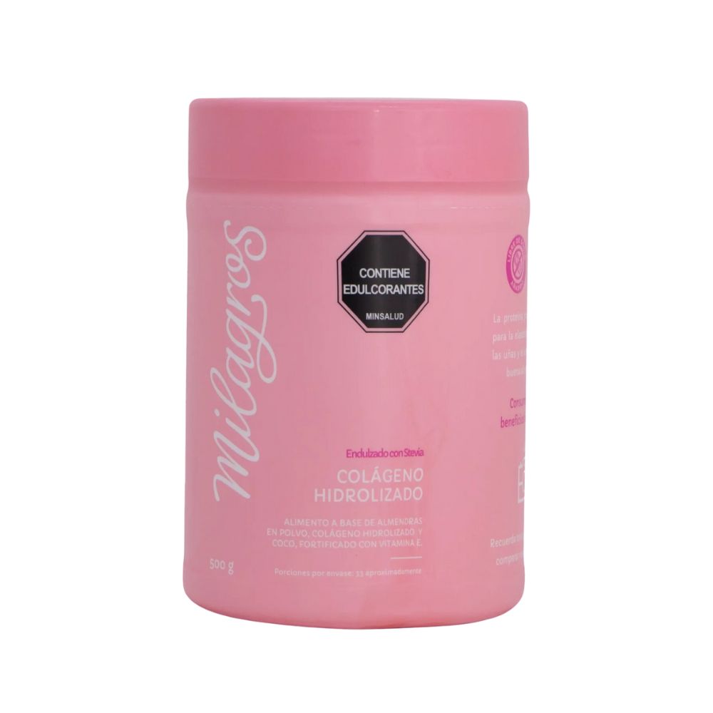 Milagros Colageno Hidroalizado en Polvo Endulzado con Stevia 500gr - Food