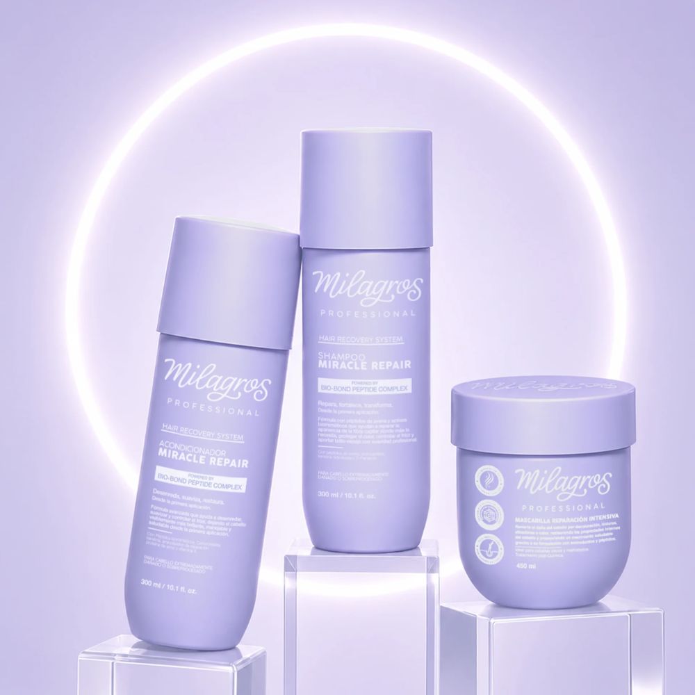 Milagros Kit Linea Professional - Shampoo, Acondicionador y Mascarilla Reparacion (3 pack)
