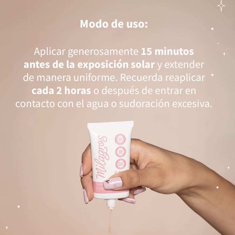 Milagros Protector Solar Con Color 40ml