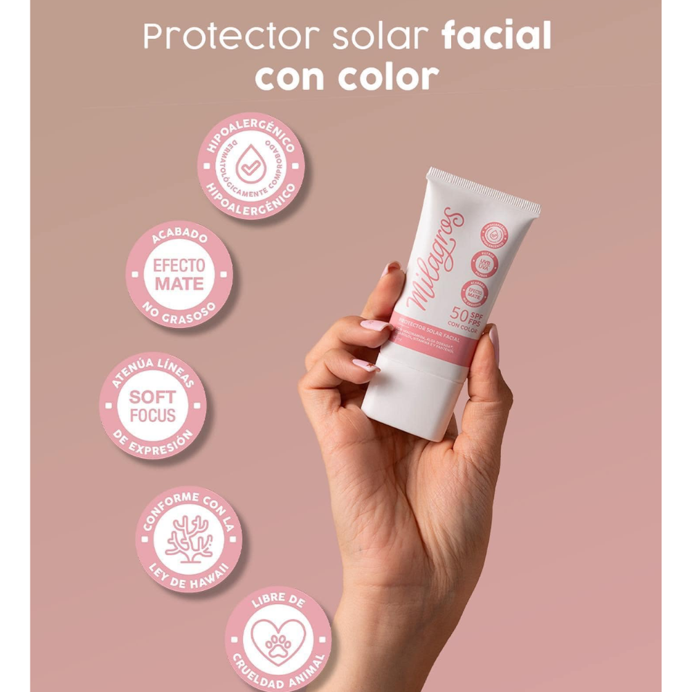 Milagros Protector Solar Con Color 40ml