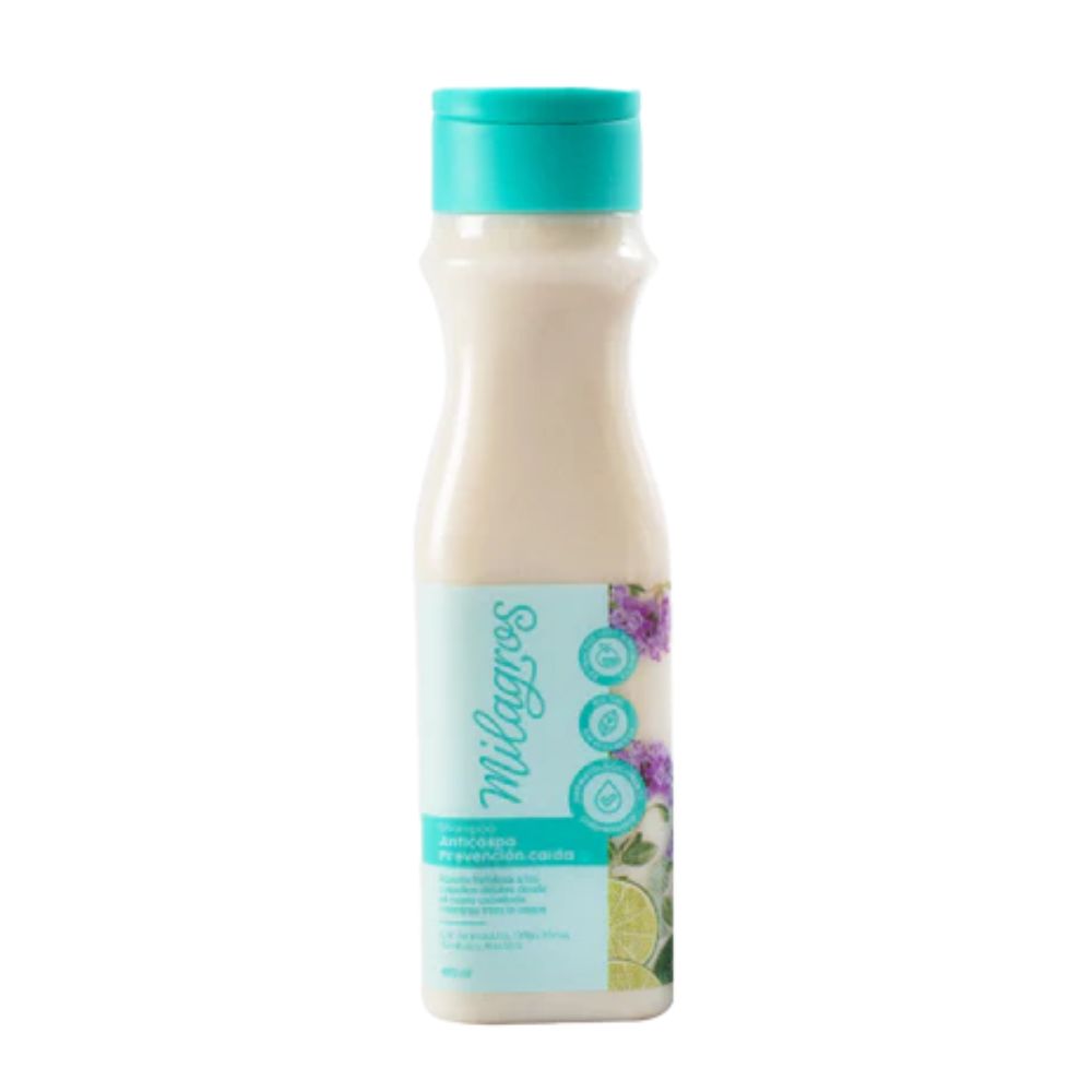 Milagros Shampoo Anticaspa prevencion caida Formula de efecto duo - 450ml