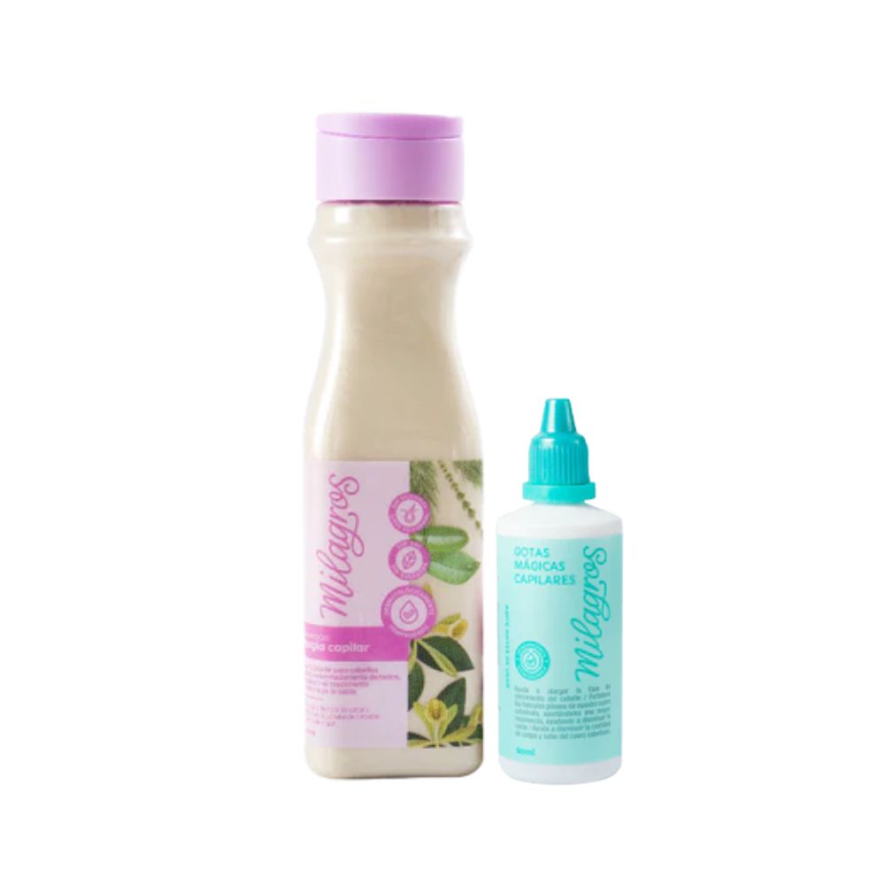 Milagros Shampoo Magia Capilar y Milagros Gotas Magicas (2 Pack)