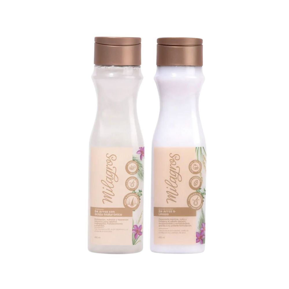 Milagros Shampoo de Arroz y Milagros Acondicionador de Arroz (2 pack)