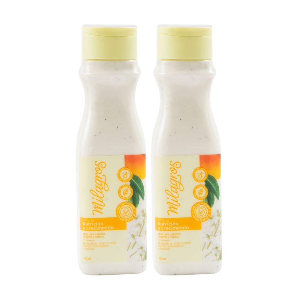 Milagros Tratamiento Ideal para cabellos crespos y risos 500 ml (2 pack)