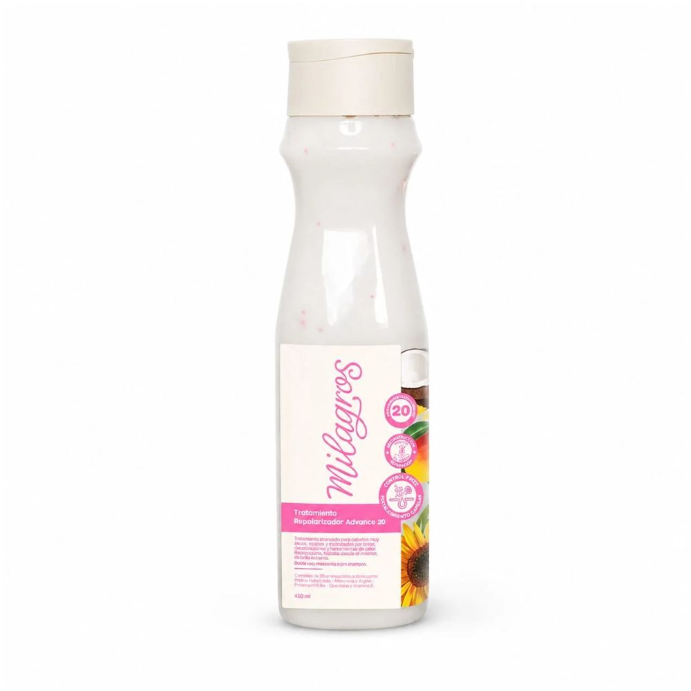 Milagros Kit Advance - Shampoo Biorepolarizador, Tratamiento Advance y Desenredante Rose (3 Pack)