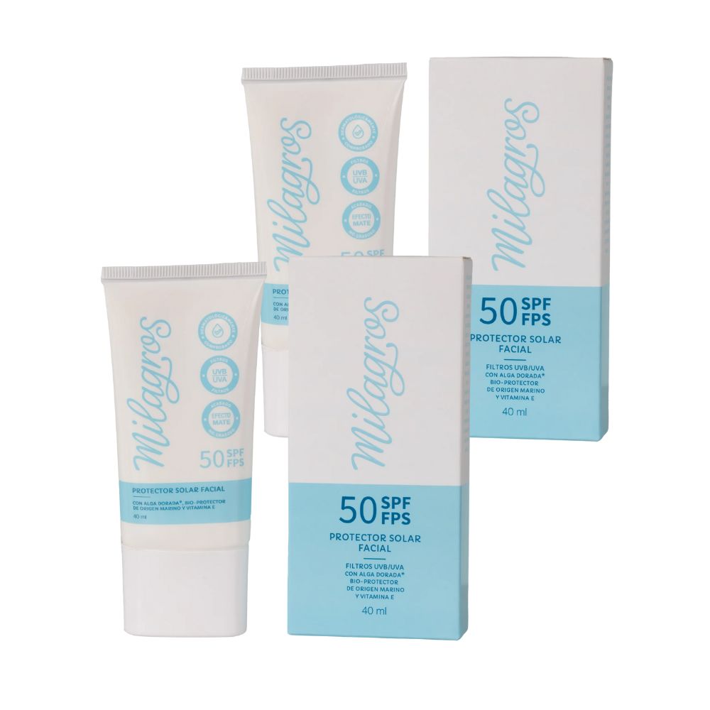 Milagros Protector Solar Sin Color 40ml (2 pack)
