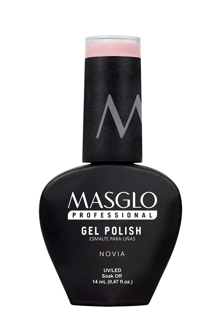 NOVIA - ESMALTE SEMIPERMANENTE MASGLO PROFESSIONAL GEL POLISH 14 ML TRASLuCIDO - GAMA ROSADO