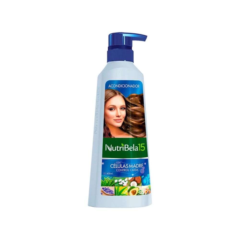 Nutribela 15 Celulas Madre Shampoo 400mL + Acondicionador 400mL + Tratamiento 300mL (3 Pack)