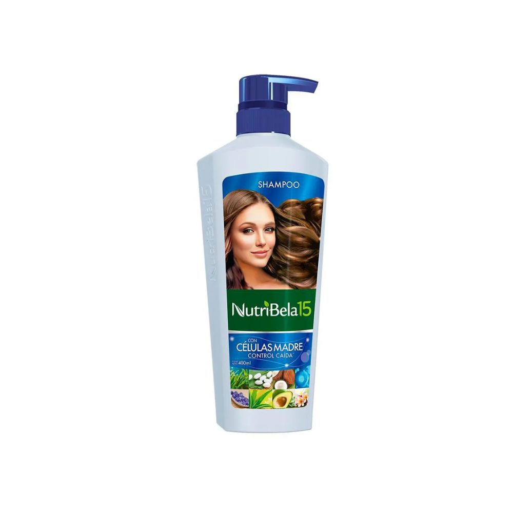 Nutribela 15 Celulas Madre Shampoo 400mL + Acondicionador 400mL + Tratamiento 300mL (3 Pack)