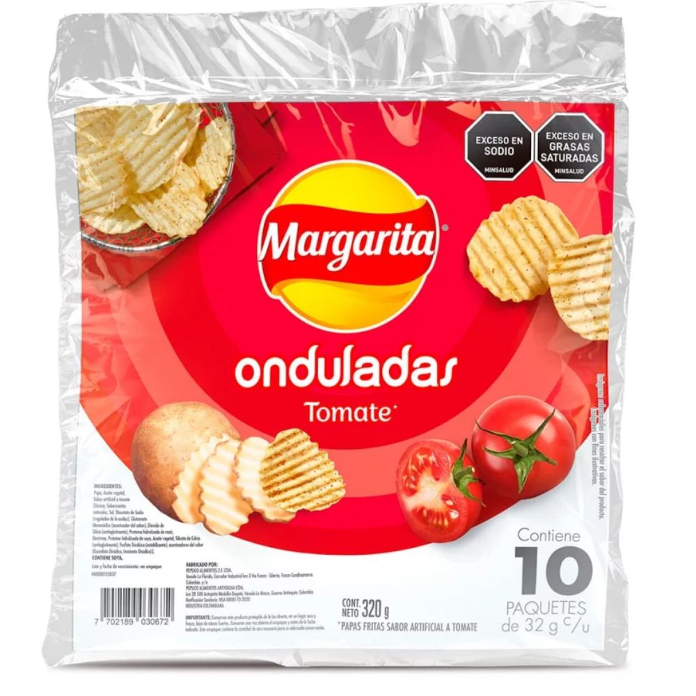 PAPA MARGARITA DE TOMATE X 10 UN X 320 Gr