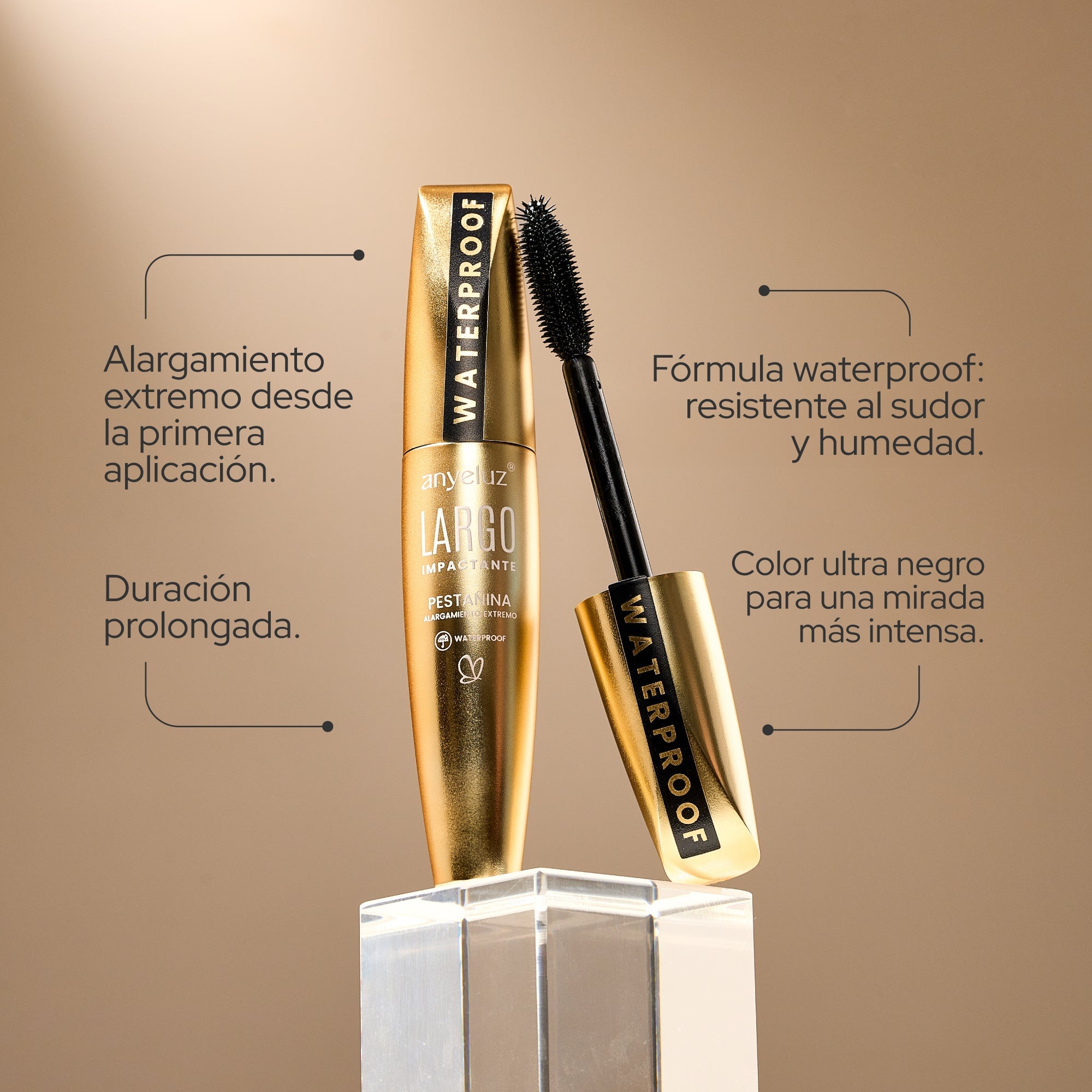 ANYELUZ MAKEUP PESTANINA WATERPROOF LARGO IMPACTANTE