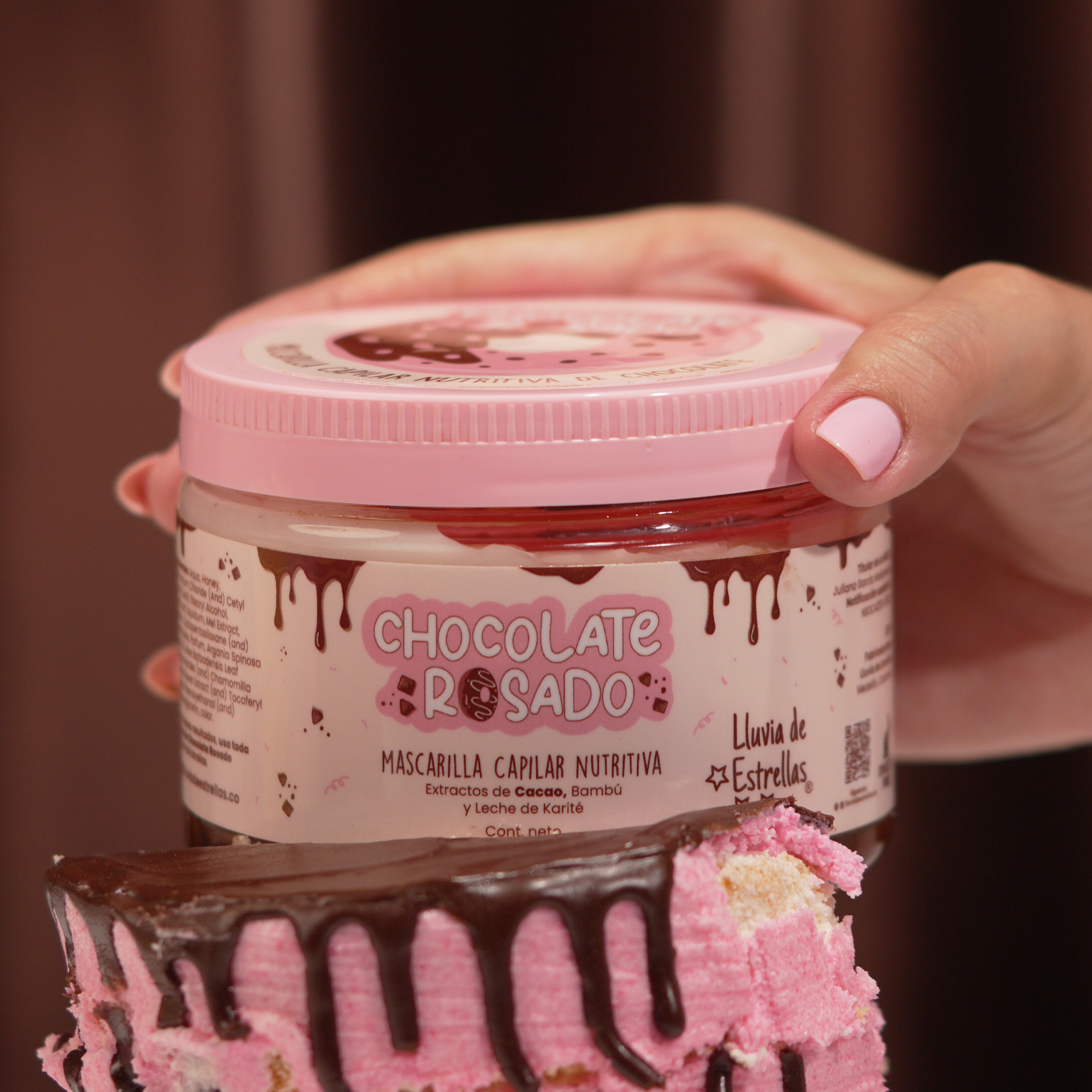 LLUVIA DE ESTRELLAS MASCARILLA CAPILAR CHOCOLATE ROSADO