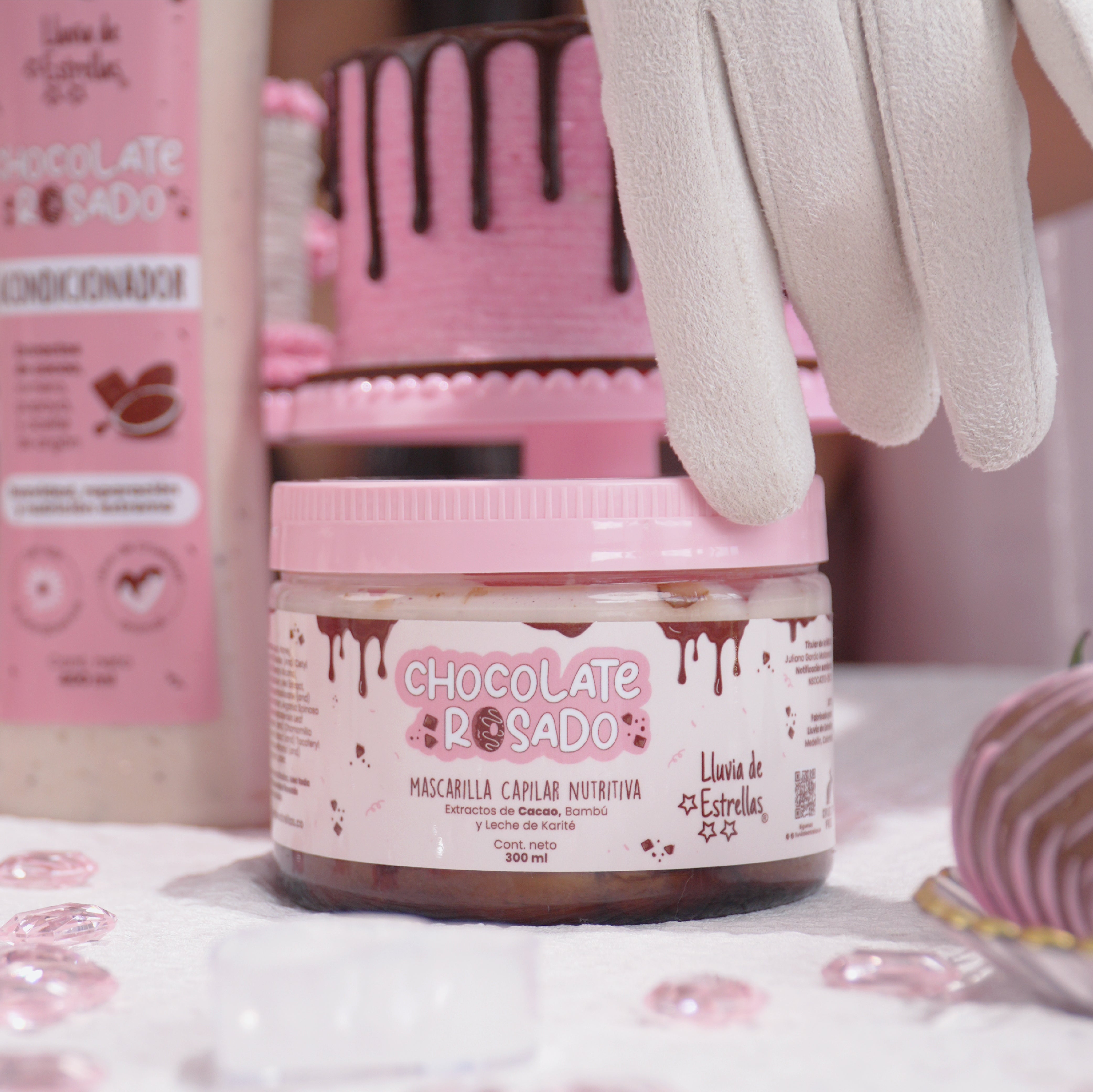 LLUVIA DE ESTRELLAS MASCARILLA CAPILAR CHOCOLATE ROSADO