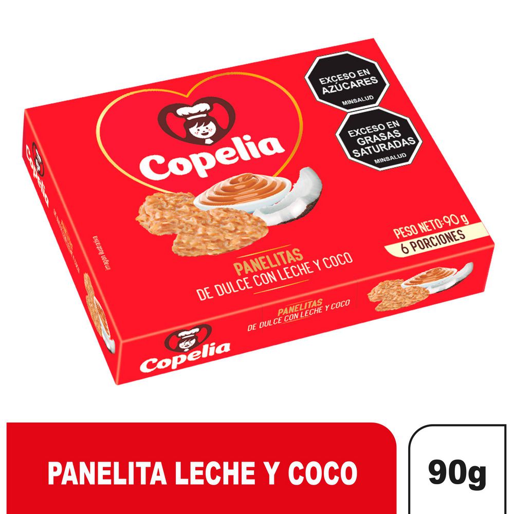Panelitas de dulce de leche y coco Copelia - Snack Pack of 6
