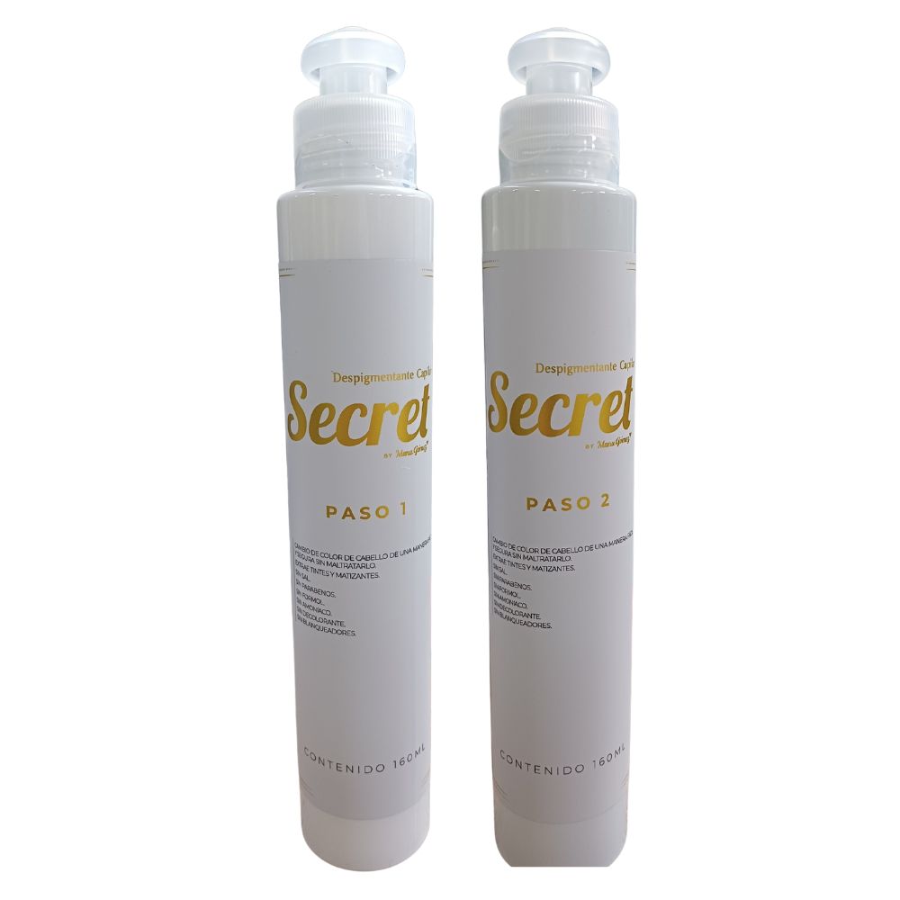 Despigmentante capilar Secret By Manuela Gomez x 160ml Paso 1 y Paso 2 (2 Pack)