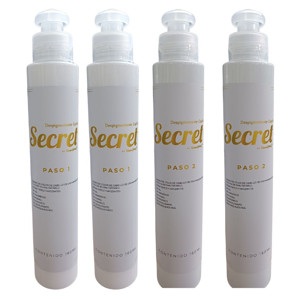 Despigmentante capilar Secret By Manuela Gomez 160ml Paso 1 y Paso 2 (4 Pack)