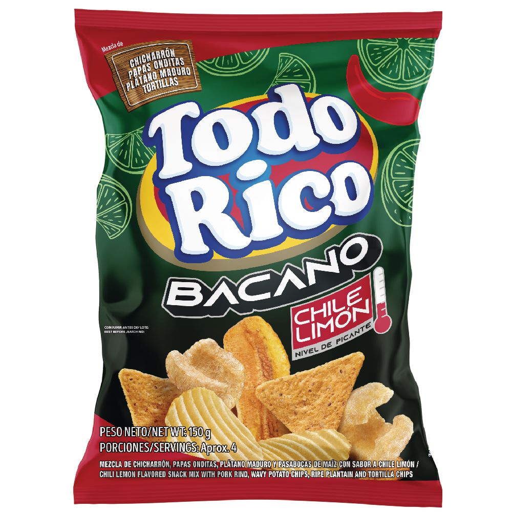 TODO RICO Pasabocas Bacano - Chile Limon (150  gr)