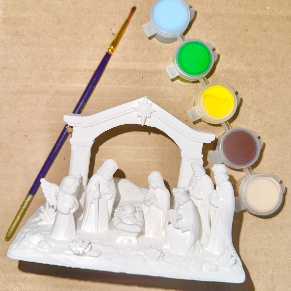 Pesebre de Navidad para pintar en familia