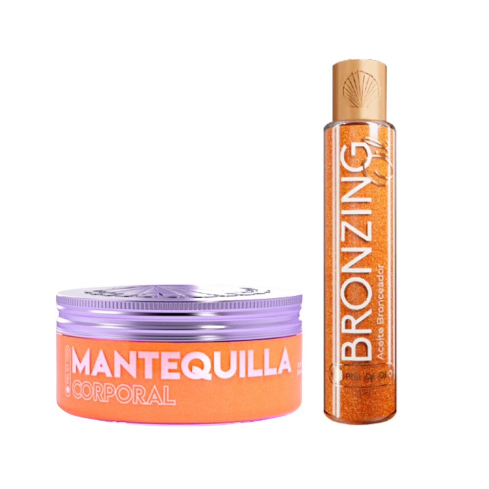 Piel de Oro Bronceador y mantequilla Corporal Durazno (2 Pack)
