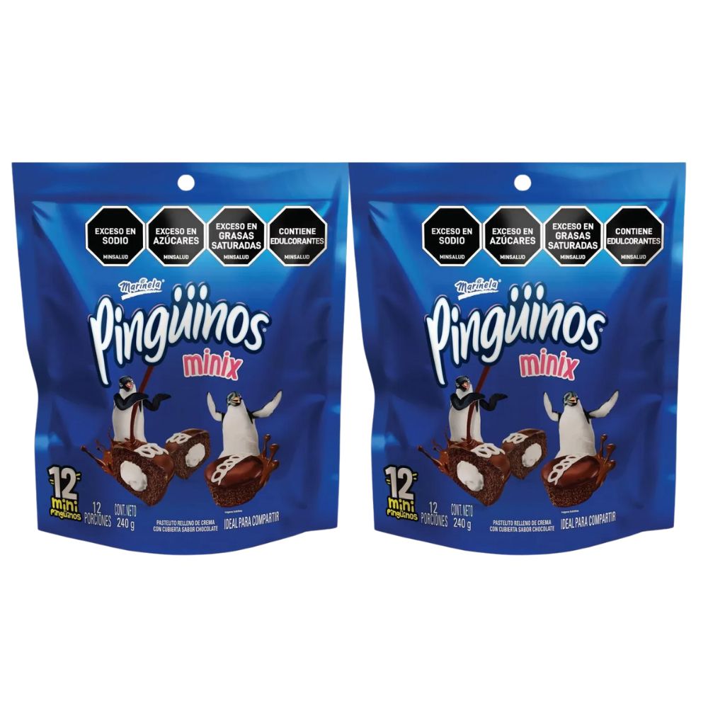 Marinela Pinguinos Minix 240gr - 12 units (2 pack) Snack 