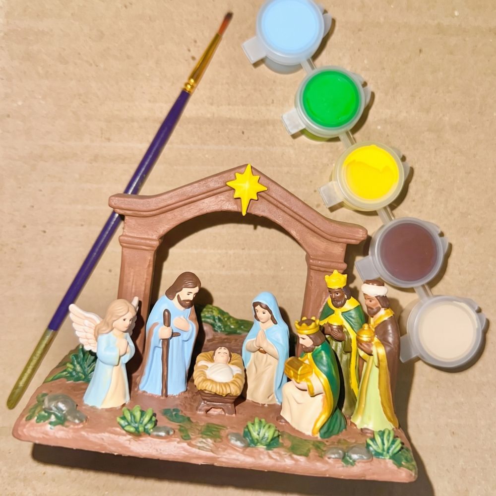 Pesebre de Navidad para pintar en familia