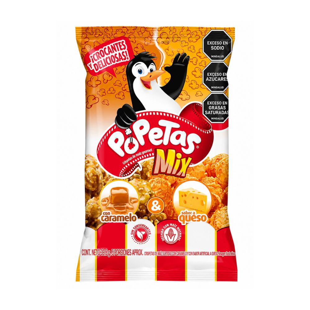 Popetas Crispetas mix Caramelo y Queso x 39.6g (1 unid)