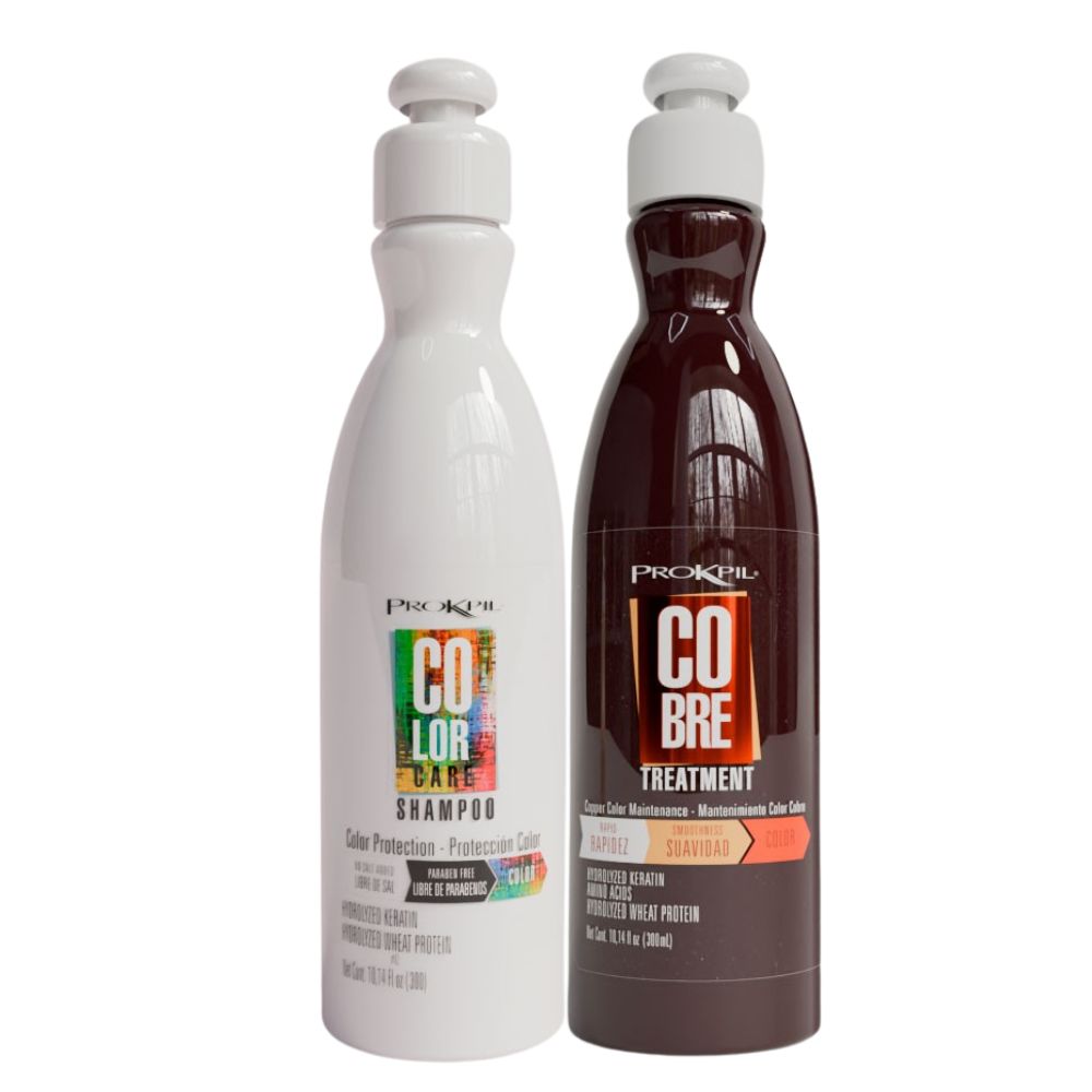 Prokpil Tratamiento Cobre y Prokpil Shampoo Color Care 300mL(2 Pack) Fulfillment