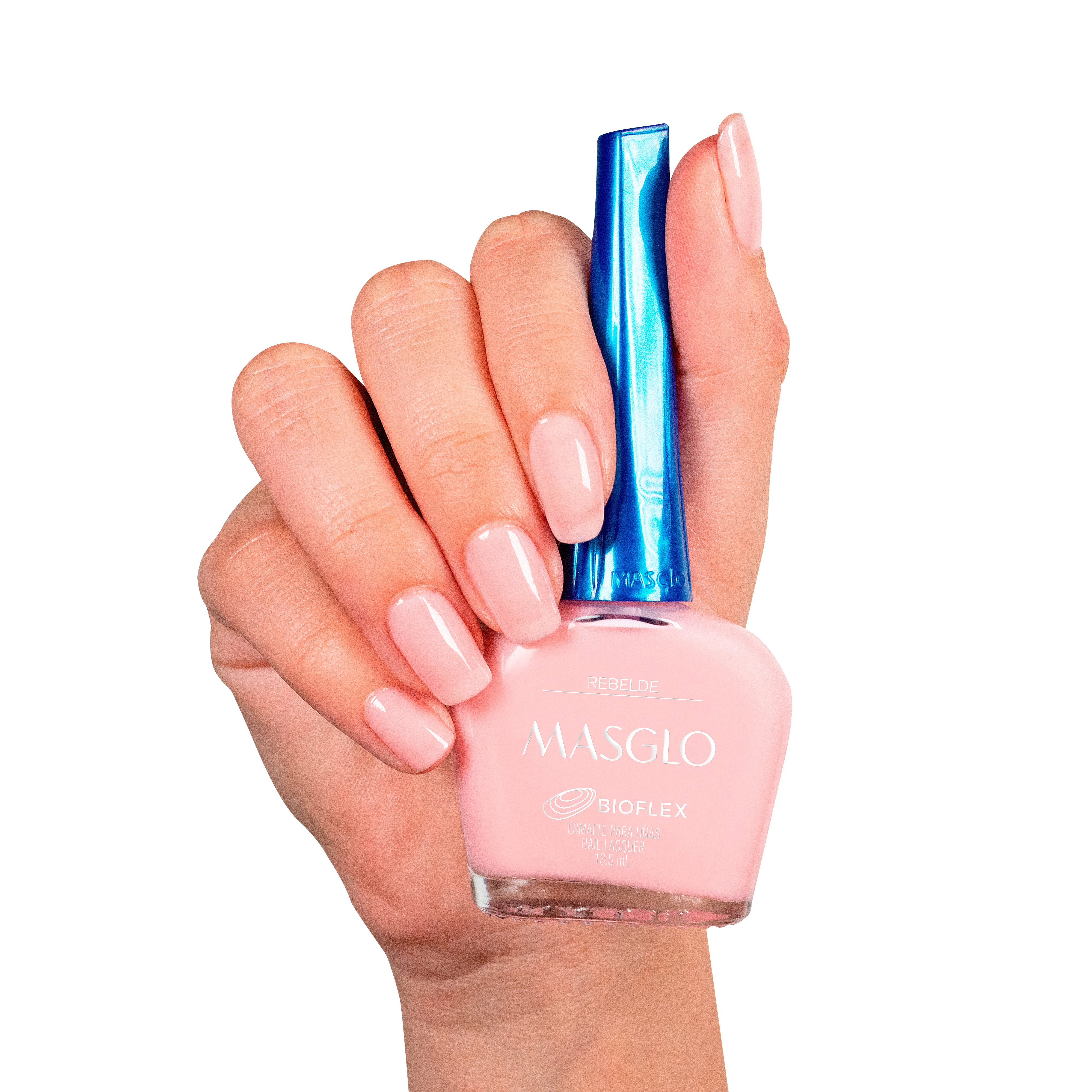 REBELDE - ESMALTE TRADICIONAL TRASLUCIDO MASGLO 13,5 ML - GAMA ROSADO