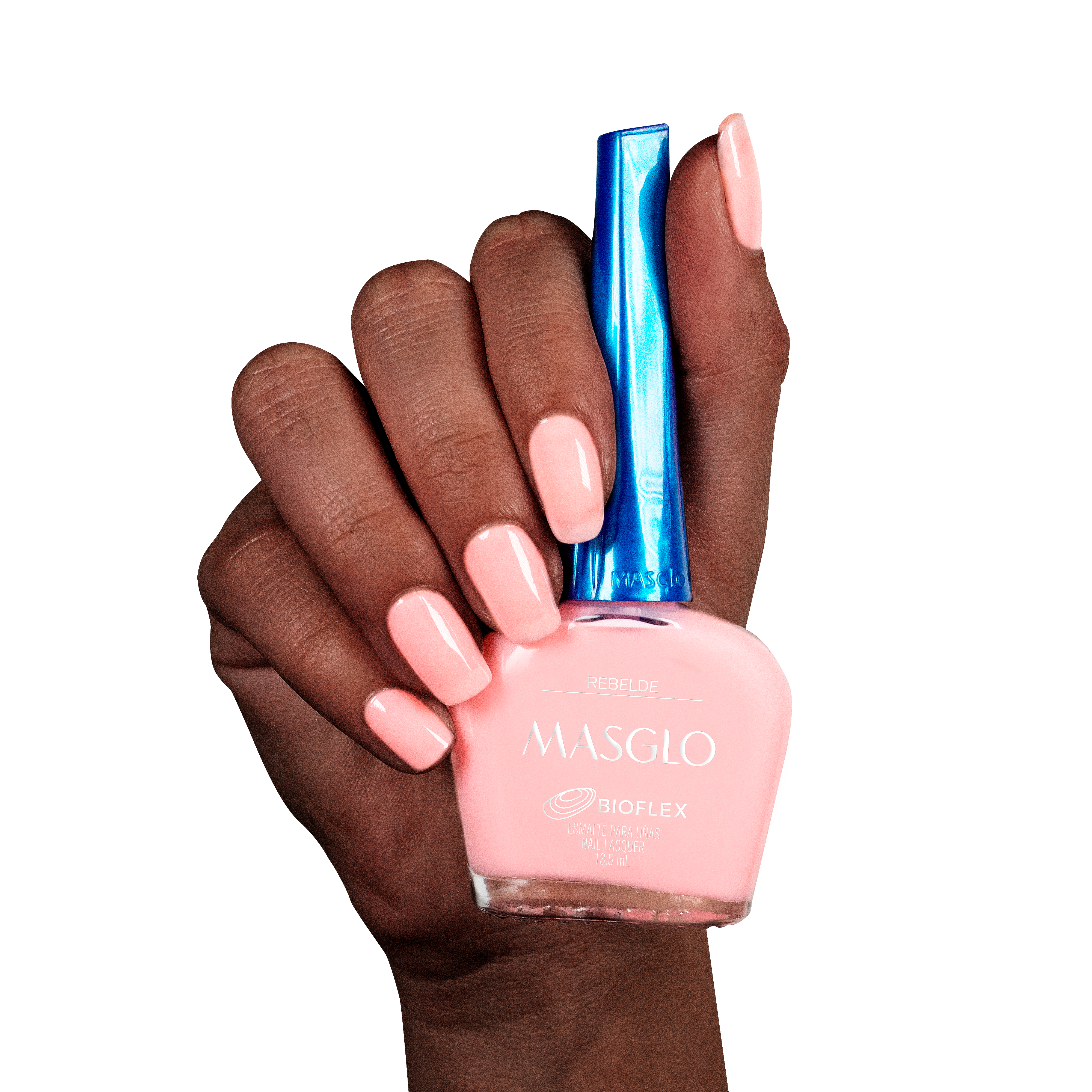 REBELDE - ESMALTE TRADICIONAL TRASLUCIDO MASGLO 13,5 ML - GAMA ROSADO