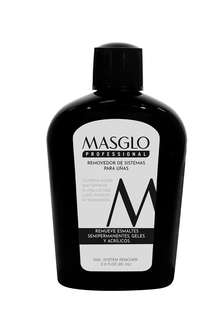 REMOVEDOR DE SISTEMAS PARA UnAS 60 ML MASGLO