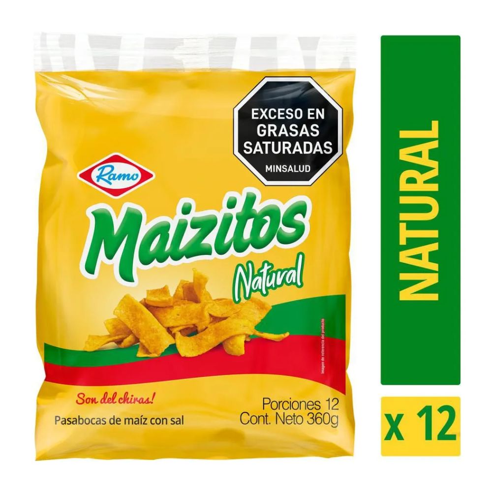 Natural Corn Bunch - 360gr 12 pack snack 