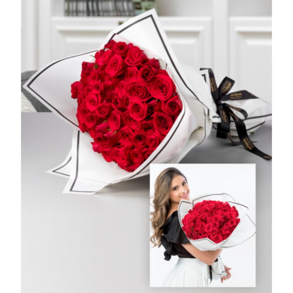 Elegante Bouquet de Rosas Rojas