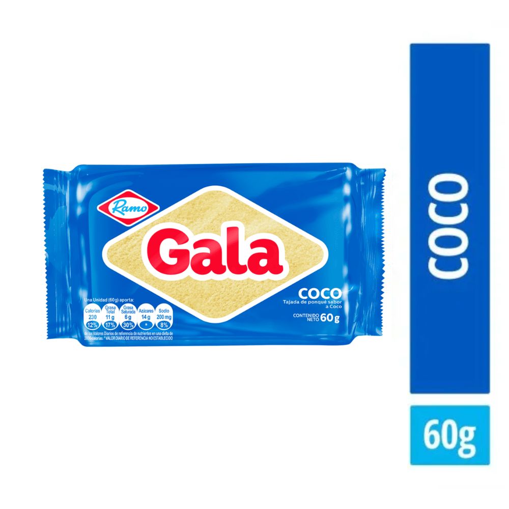 Ramo Ponque Gala de Coco tajada x60g