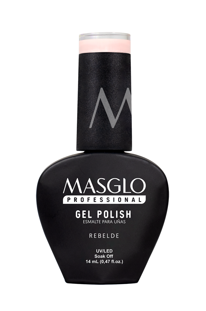 REBELDE - MASGLO PROFESSIONAL SEMI-PERMANENT ENAMEL GEL POLISH 14 ML CREAMY - PINK RANGE