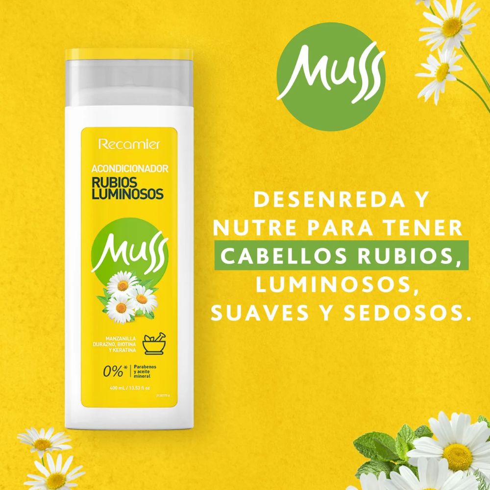 Muss Acondicionador Rubio Luminoso 400ml