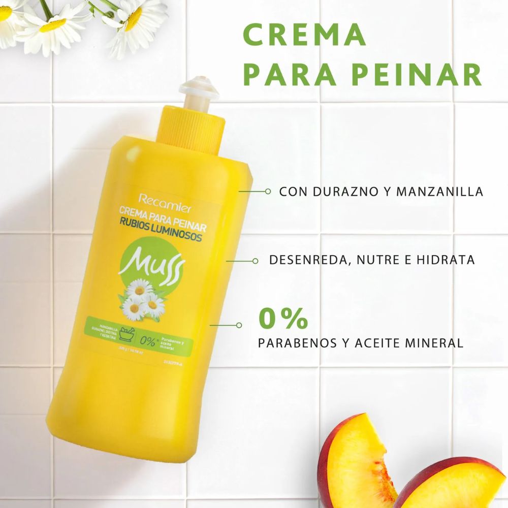 Muss Crema para Peinar Rubio Luminoso 300gr