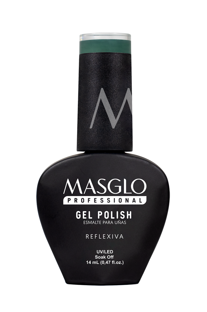 REFLEXIVA - SEMI-PERMANENT ENAMEL MASGLO PROFESSIONAL GEL POLISH 14 ML CREAMY - GREEN RANGE