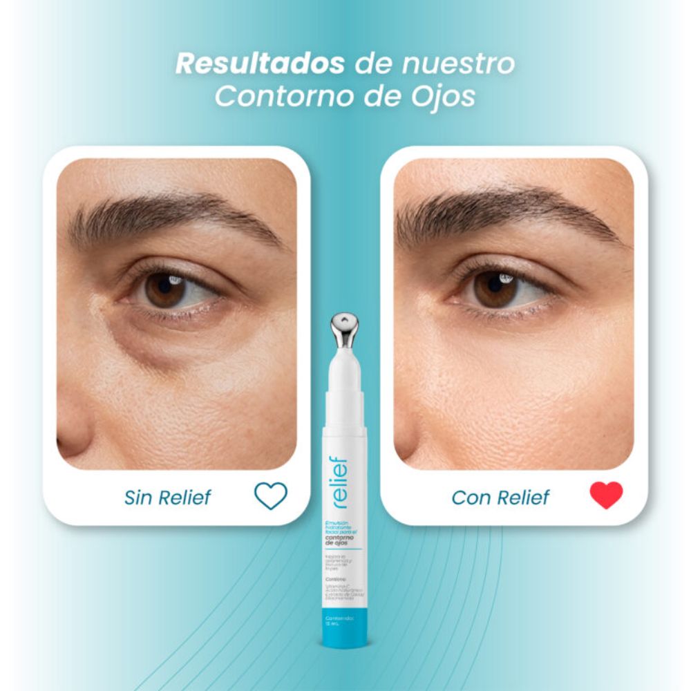 RELIEF EMULSION HIDRATANTE FACIAL PARA EL CONTORNO DE LOS OJOS 15ml