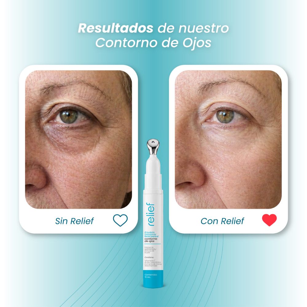 RELIEF EMULSION HIDRATANTE FACIAL PARA EL CONTORNO DE LOS OJOS 15ml