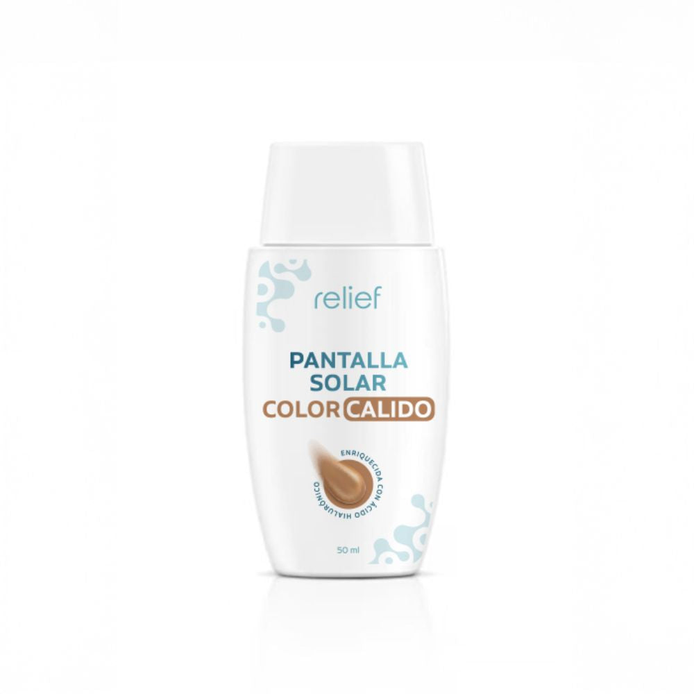 RELIEF PANTALLA SOLAR COLOR CALIDO 50ml