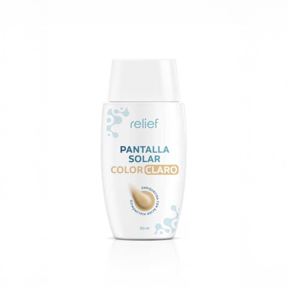 RELIEF PANTALLA SOLAR COLOR CLARO 50ml