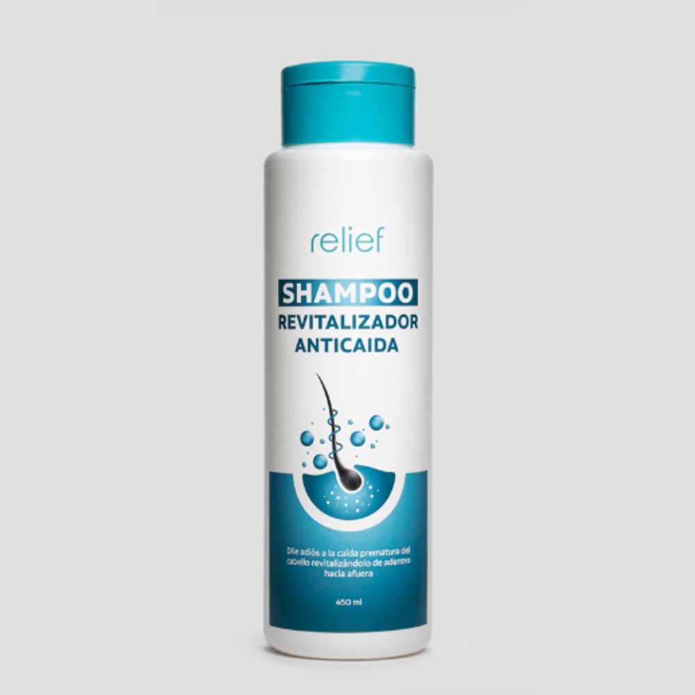 RELIEF SHAMPOO REVITALIZADOR: anticaida y crecimiento del cabello 450ml