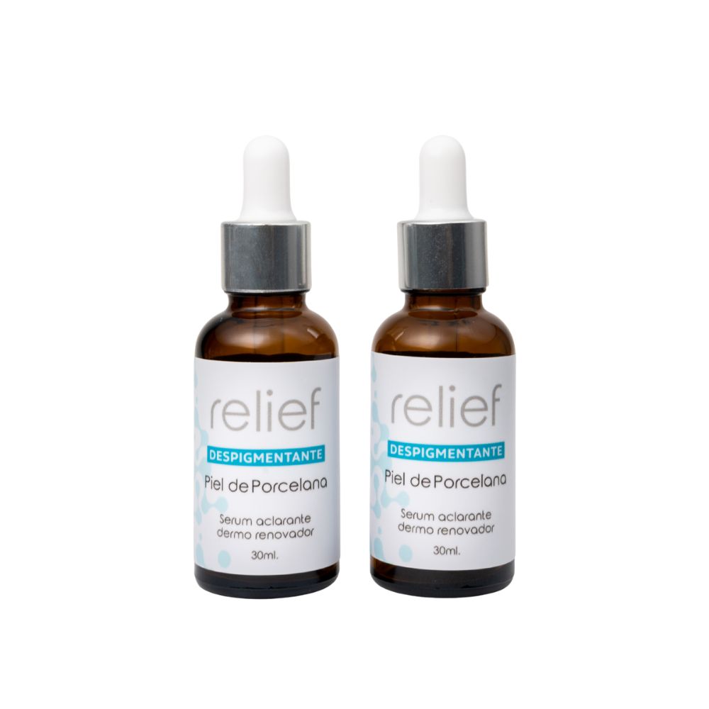 RELIEF DESPIGMENTANTE DE PIEL: Piel de Porcelana x30ml (2 pack)