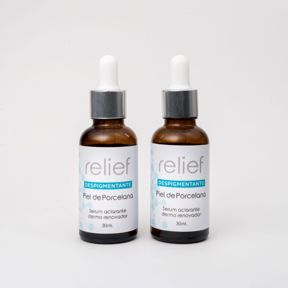 RELIEF DESPIGMENTANTE DE PIEL: Piel de Porcelana x30ml (2 pack)