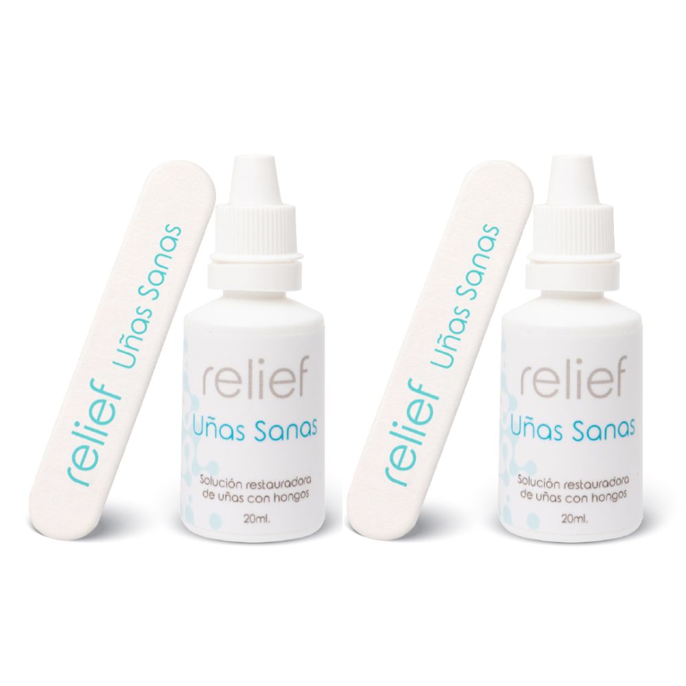 Relief Uñas Sanas: Gotas para hongos en las uñas 20ml (2 pack)