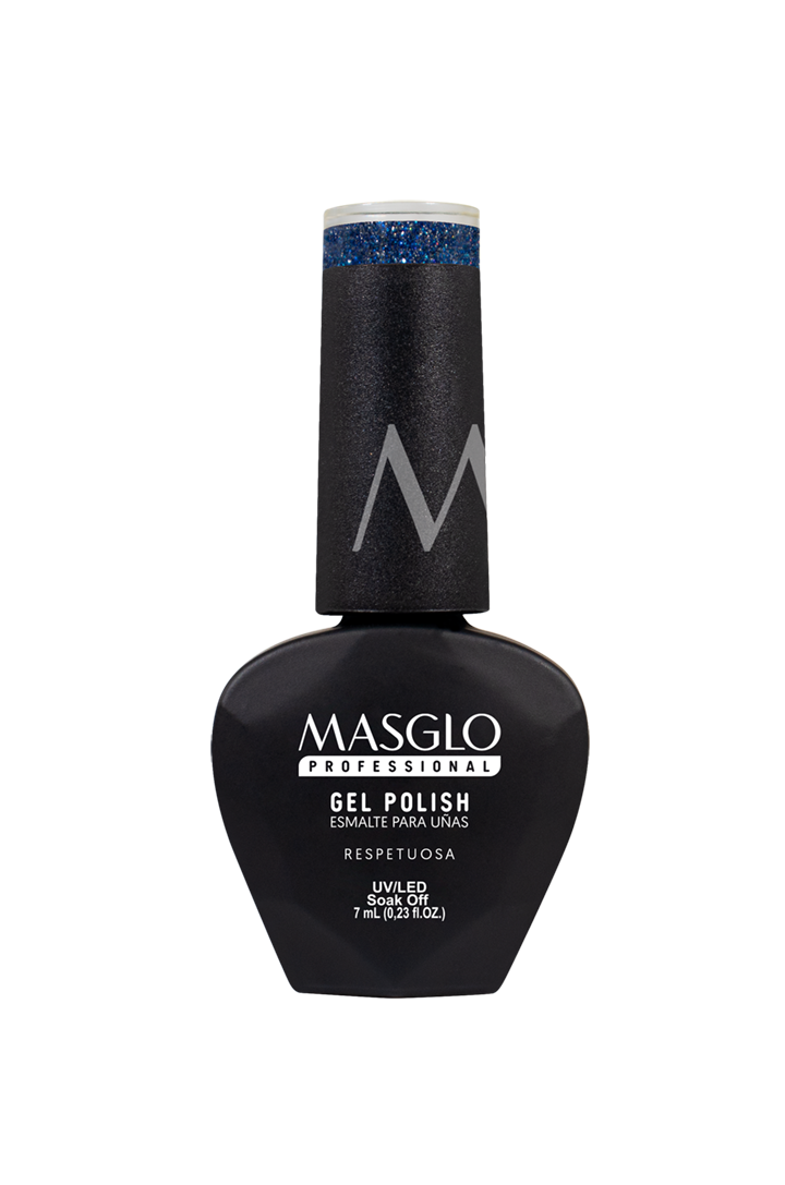 RESPECTFUL - MASGLO PROFESSIONAL SEMI-PERMANENT GEL POLISH 7 ML PEARL EFFECT - BLUE RANGE