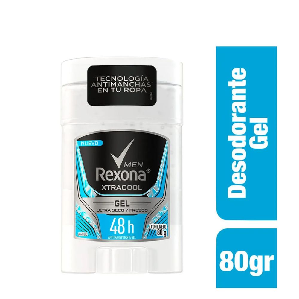 Rexona Desodorante Antitranspirante Barra en Gel Xtracool 80g